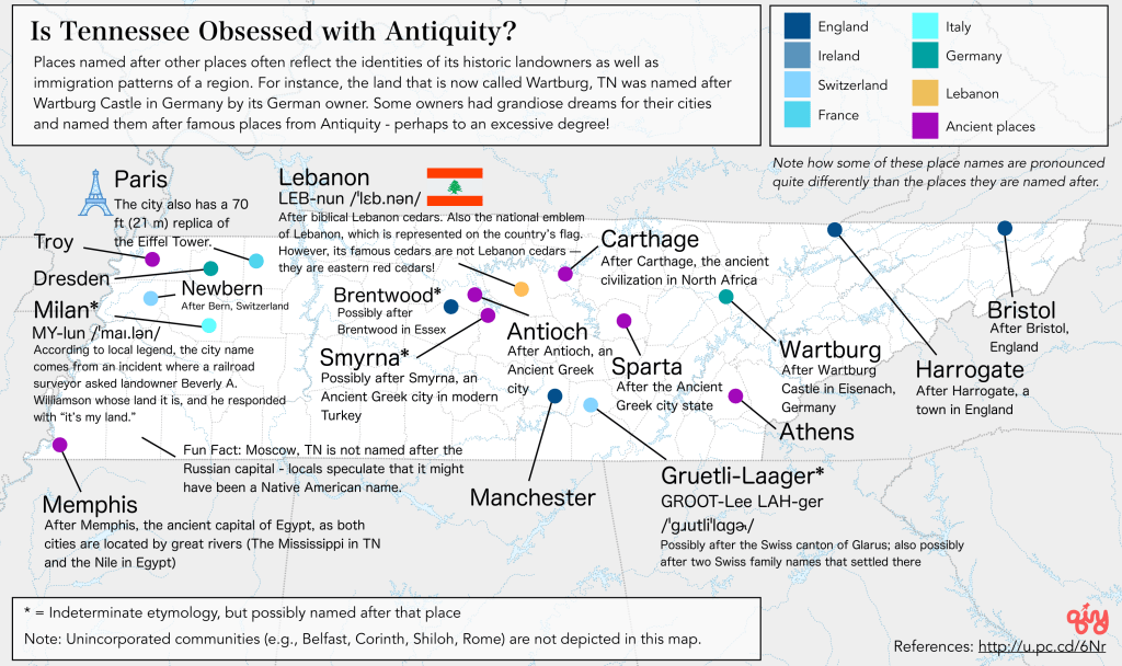 Is Tennessee obsessed with Antiquity? A look at places in Tennessee named after other&nbsp;places